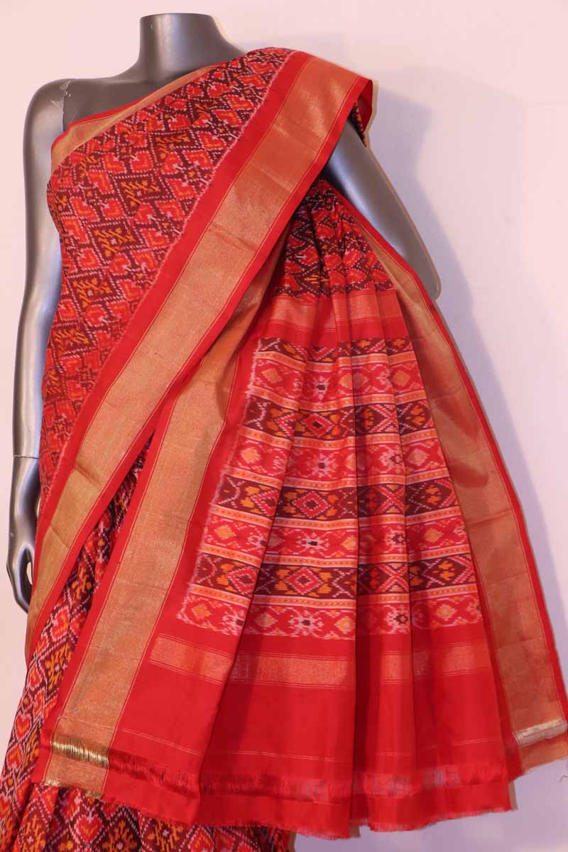 Traditional Ikat Patola Silk Saree AG211080